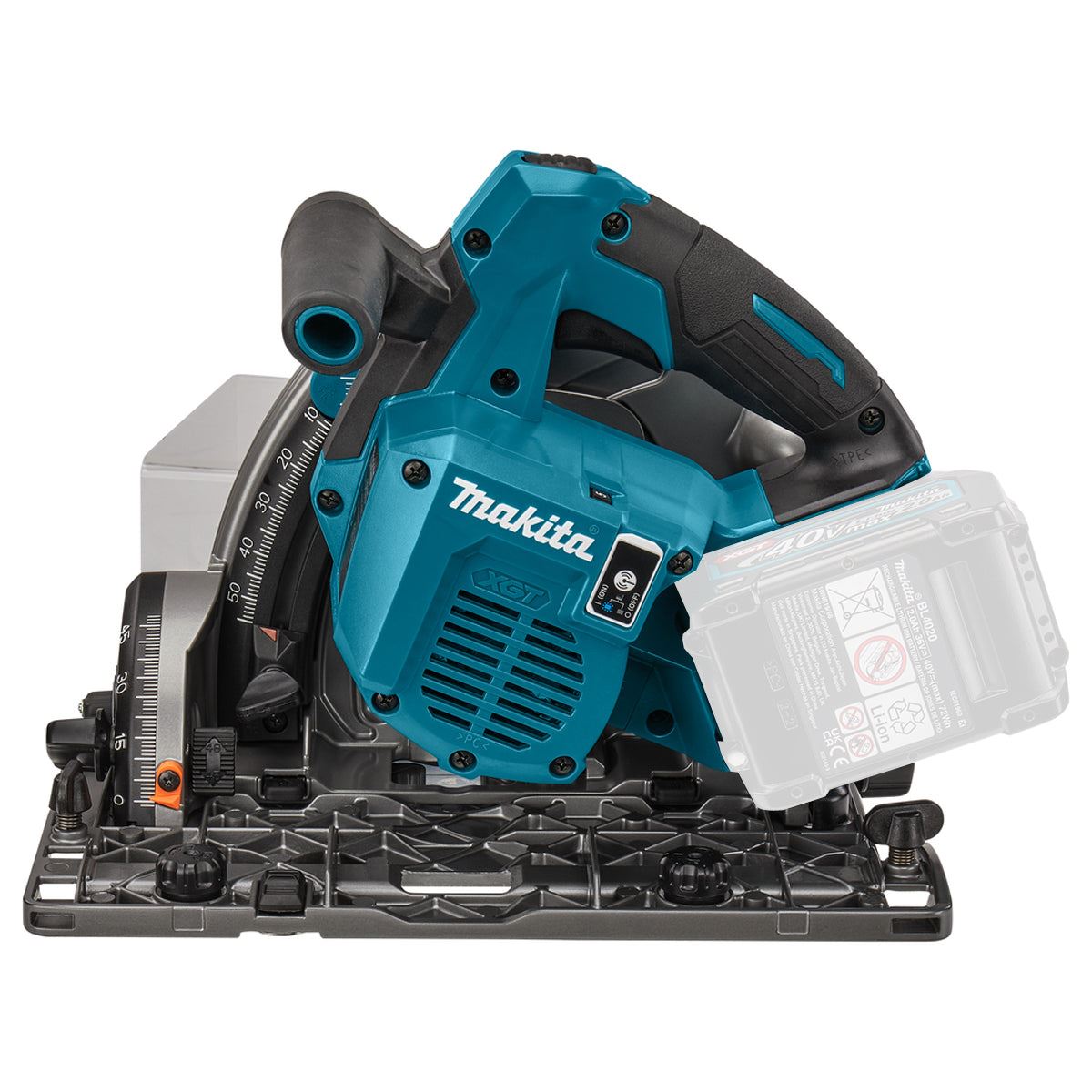 Makita SP001GZ03 40Vmax Brushless 165mm Plunge Saw Body Only With 2 x 1.5m Guide Rail & Case + Rail Bag