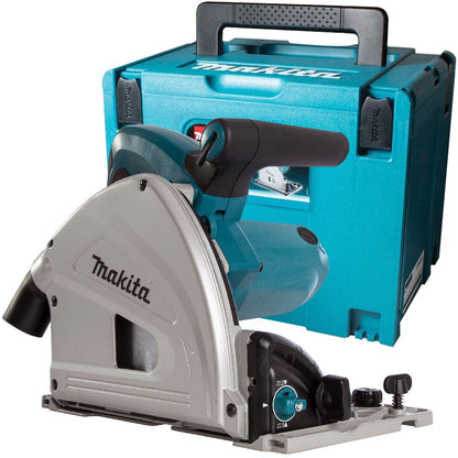 Makita SP6000J/1 165mm Plunge Saw 110V With 2 x 1.5m Guide Rail Case + Bag + Blade